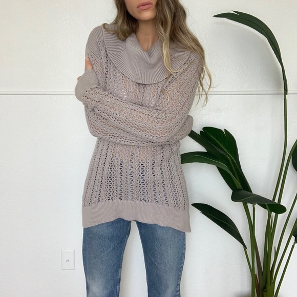{Calvin Klein} open knit cowl neck sweater - Picture 6 of 9